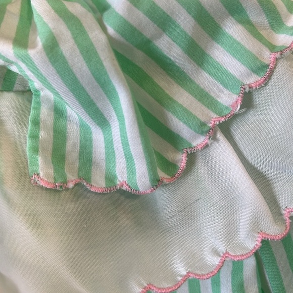 Isabel Garreton oversized collar bubble romper 12 months green stripe boutique - Picture 8 of 8